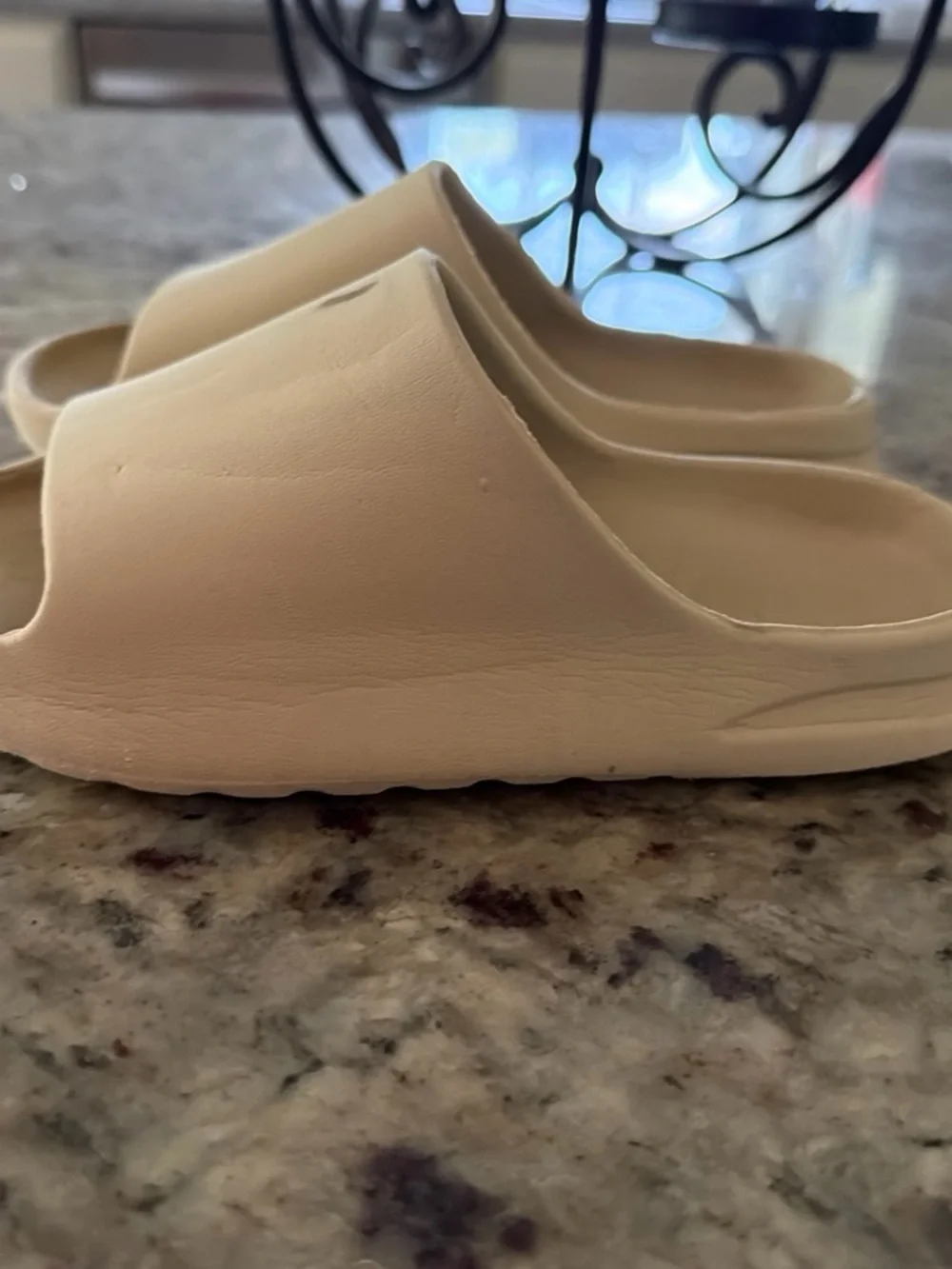 Kids Cream Slide Sandals — Soft Slip-On Comfort